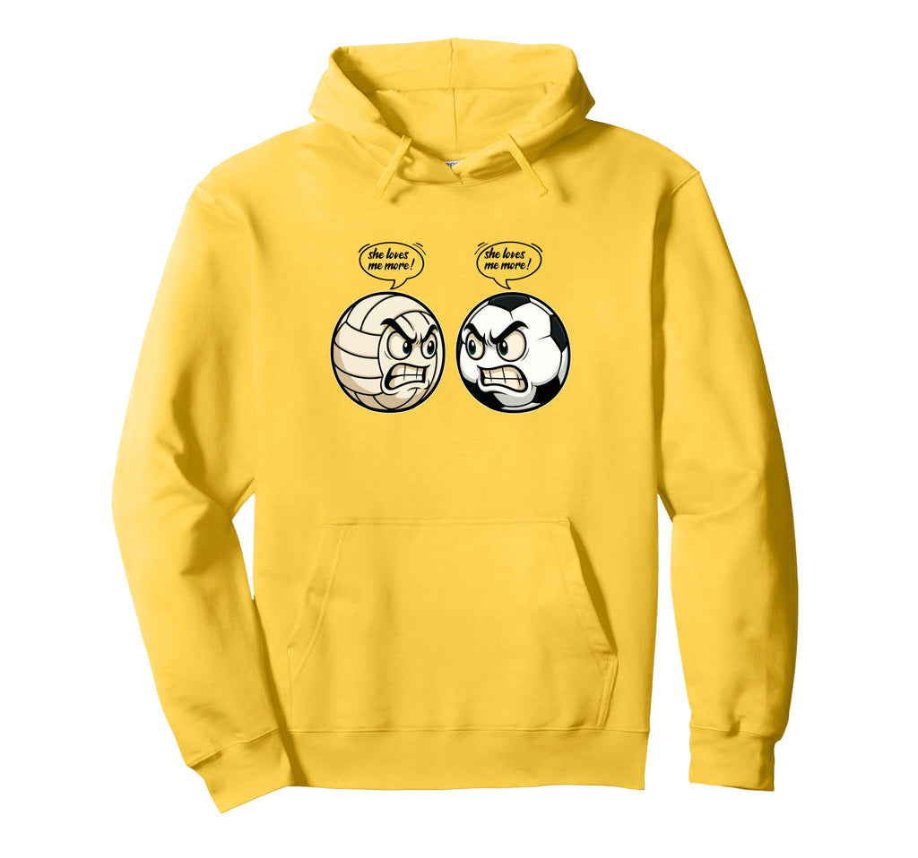 Soccer Volleyball Daughter She Love Me More Hoodie - Graphic Print Unisex