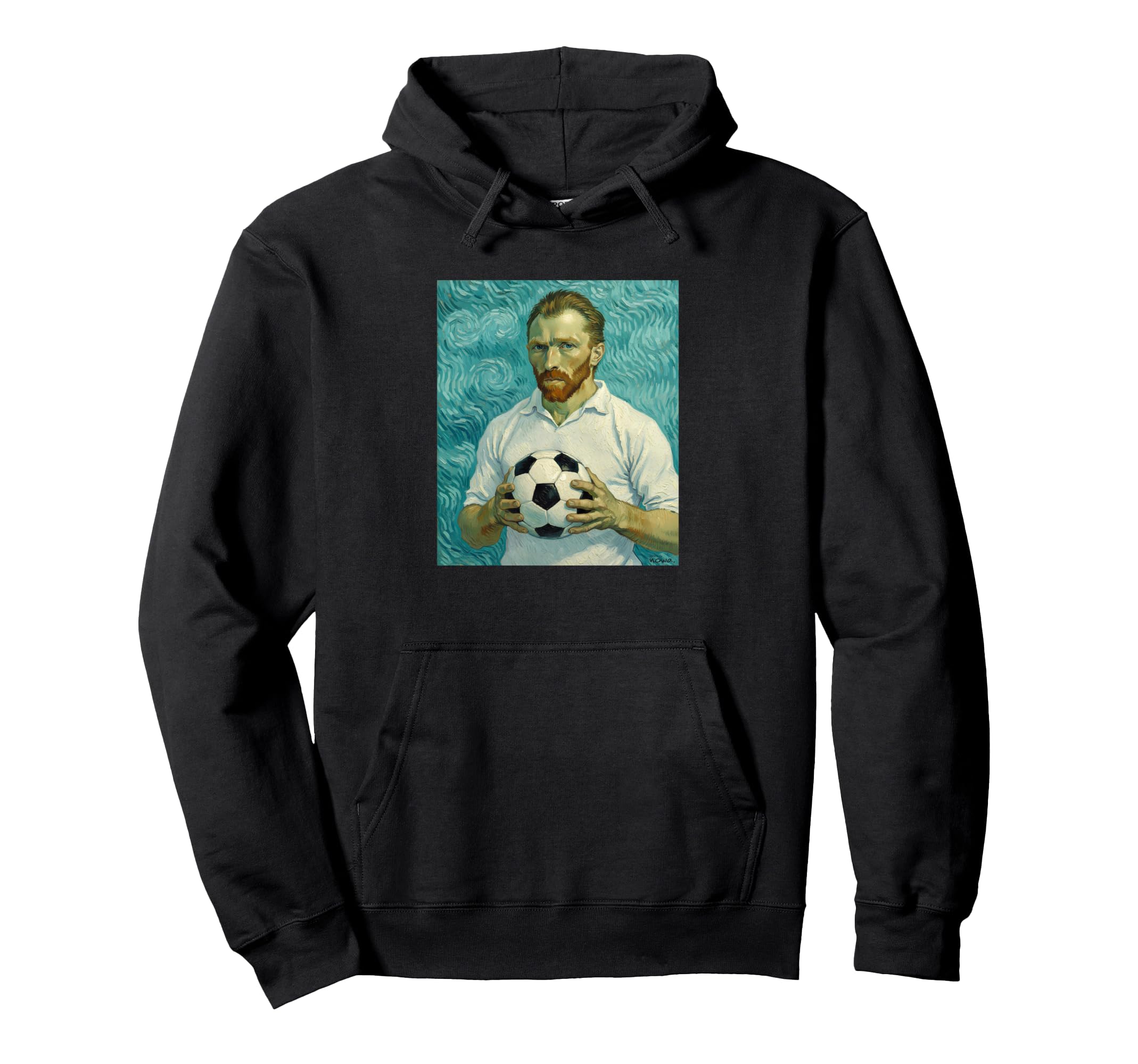 Vincent Loves Football And Soccer Hoodie - Minimalist Print for Adults