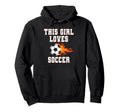 This Loves Soccer Game Day Female Soccer Hoodie - Novelty Apparel Men Women
