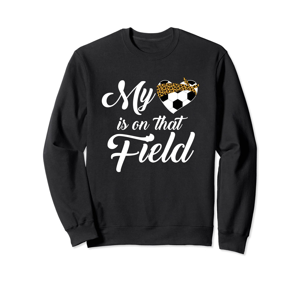 My Heart Is That Field Soccer Mom Sweatshirt - Minimalist Print Men Women