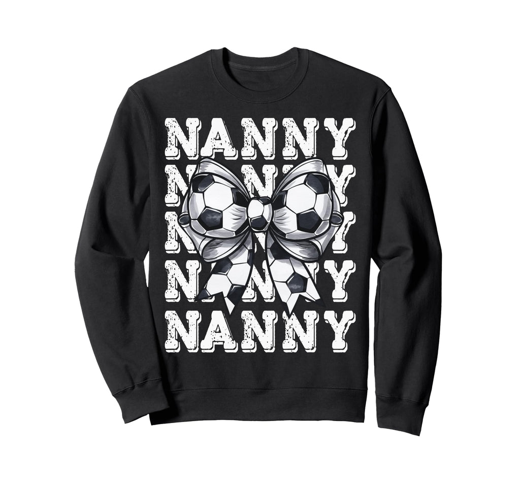 Coquette Soccer Nanny Matching Sweatshirt - Graphic Print for Adults