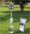 Paw Print Sun Catcher Crystals Prisms Hanging Garden Decor Pet Memorial Gifts Dog Remembrance Gift Loss Sympathy Rainbow Maker Suncatcher for Window Friend Birthday