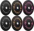 Bumper Plates 2 - Inch Olympic Weight Plate Set for Barbell, 10-55 lb Rubber Weights Sets for Home Gym, Strength Training Plate, Weight Lifting, Black