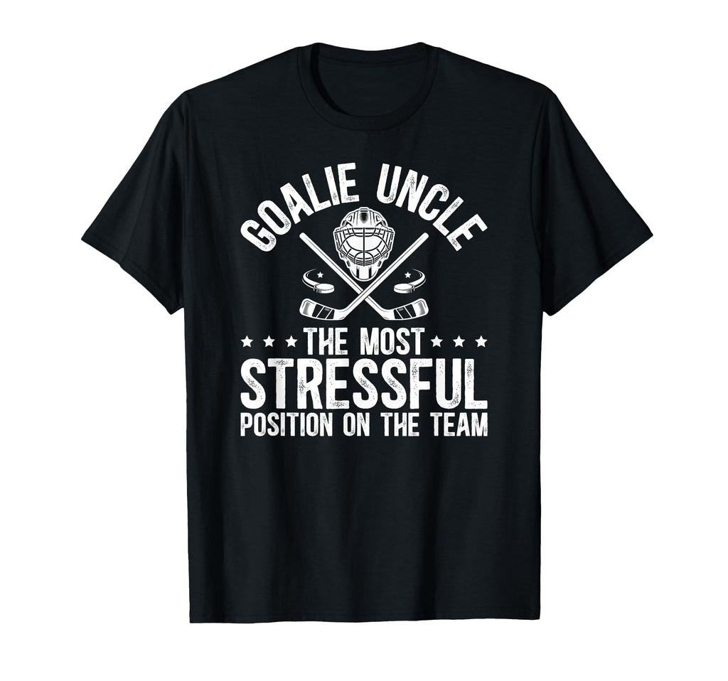 Funny Hockey Goalie Uncle Hockey Keeper T-Shirt - Minimalist Print Unisex