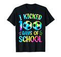 I Kicked 100 Days School Soccer Tie Dye T-Shirt - Unique Graphic Men Women