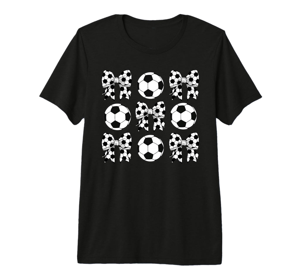 Soccer Coquette Bow Funny Soccer Ball T-Shirt - Novelty Apparel Men Women