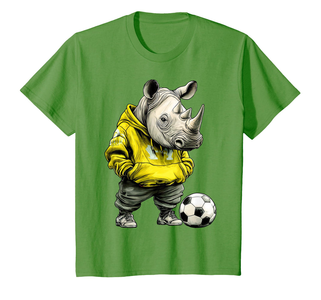 Rhino Football Soccer Rhino T-Shirt - Minimalist Print Unisex