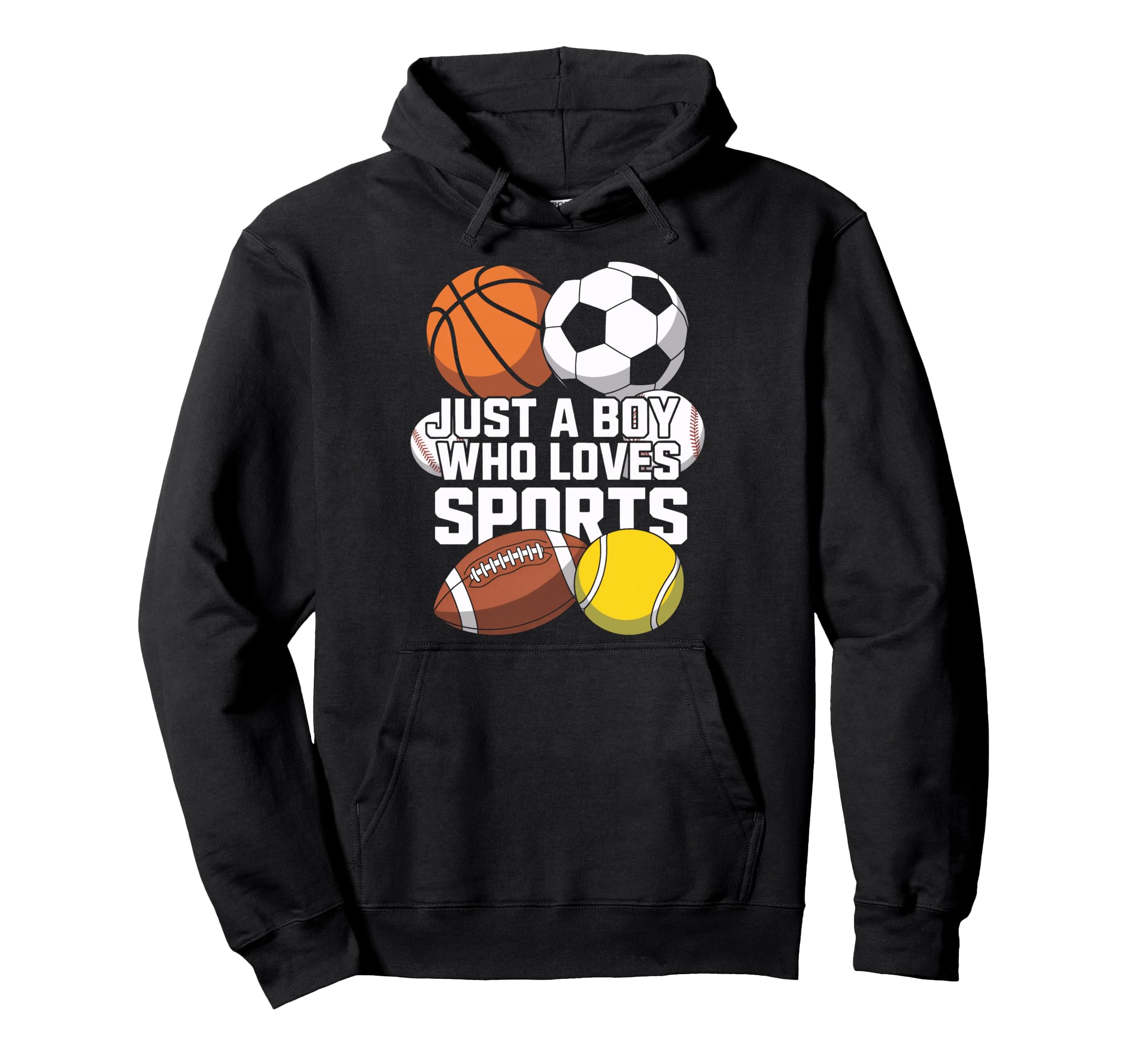 Just Who Loves Sports Baseball Soccer Hoodie - Graphic Print for Adults