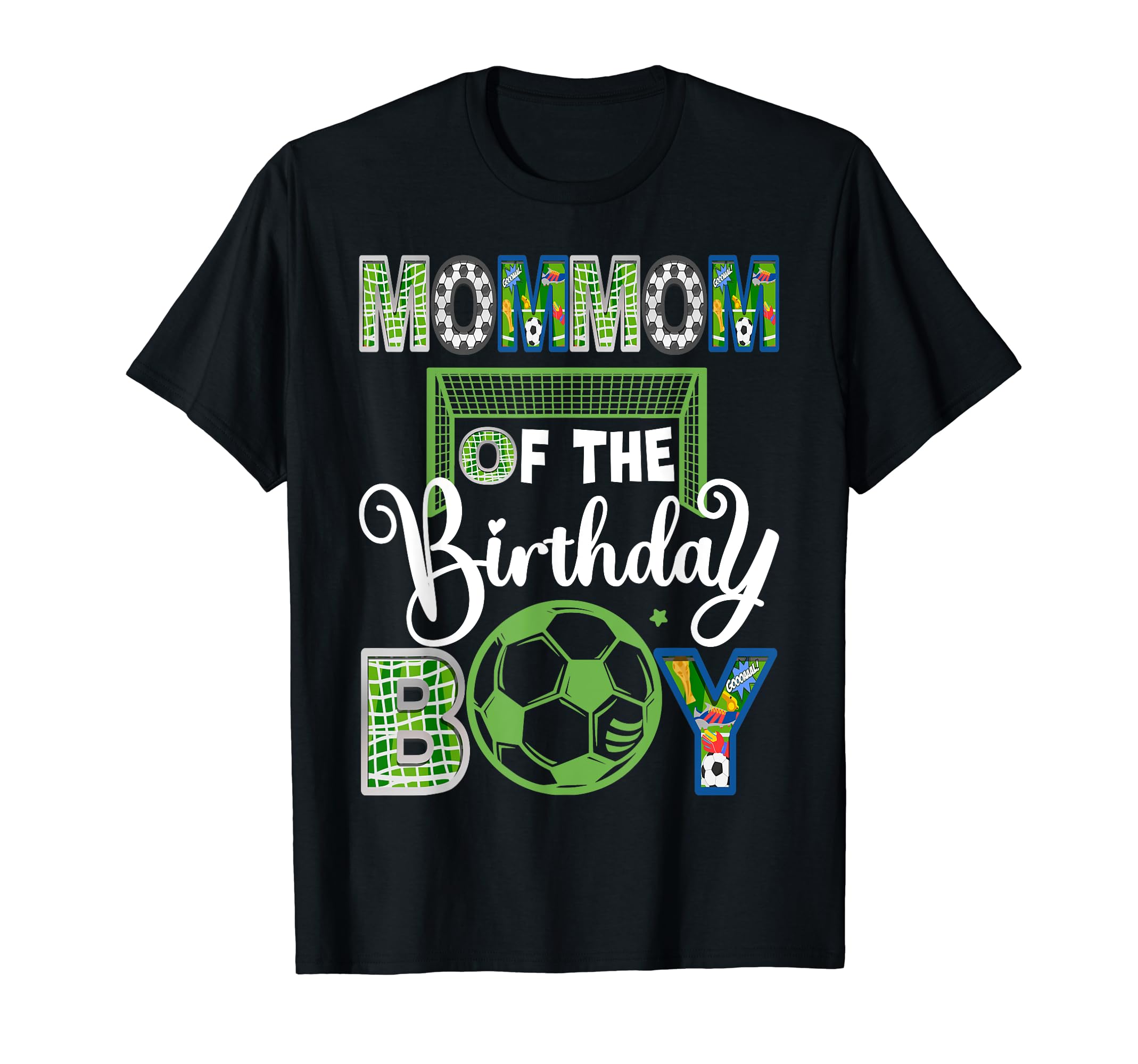 Mommom Birthday Soccer Baller Birthday T-Shirt - Aesthetic Graphic Unisex