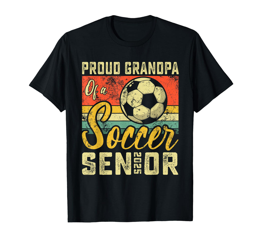 Proud Grandpa Soccer Senior 2025 T-Shirt - Minimalist Print Unisex