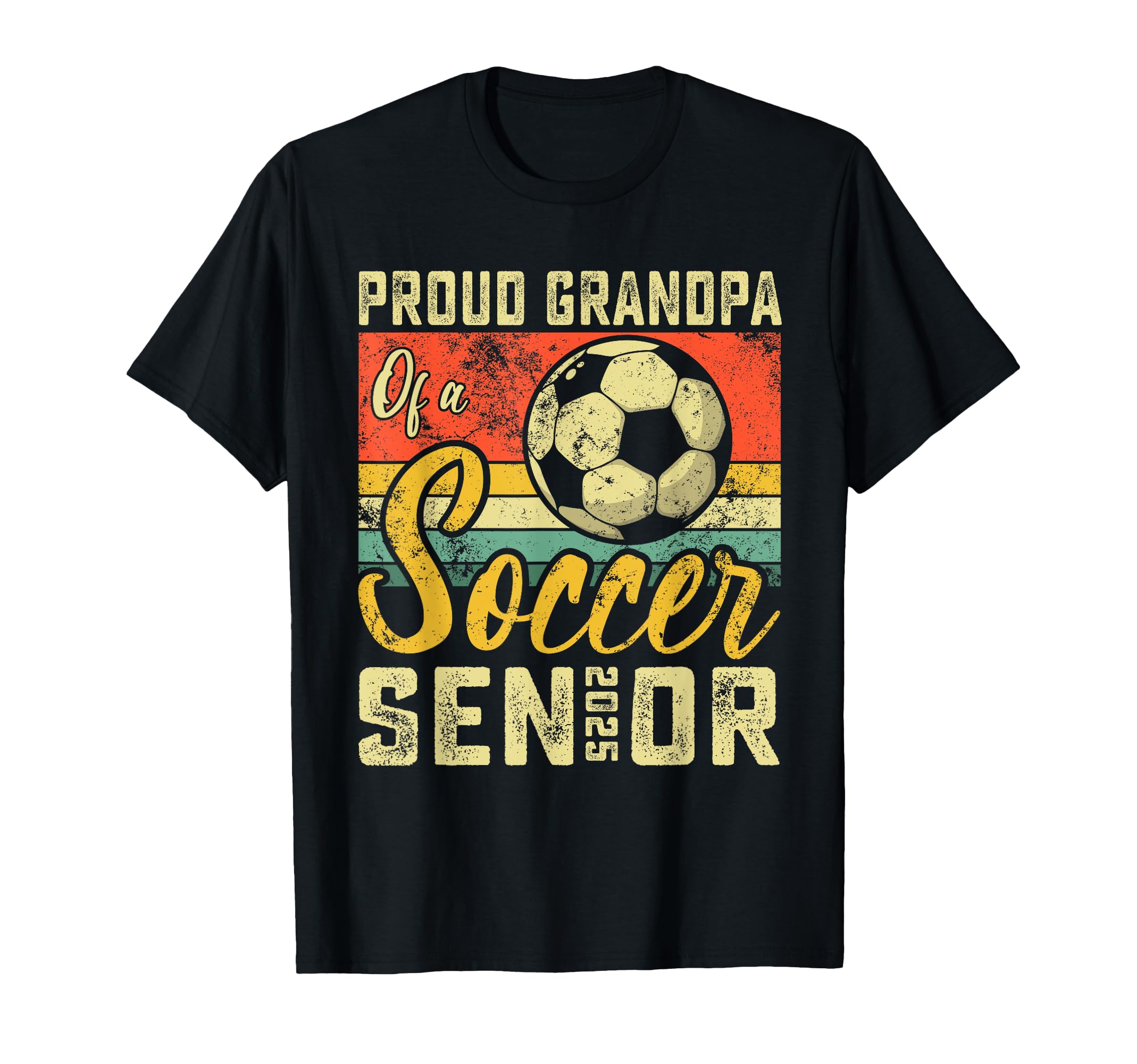 Proud Grandpa Soccer Senior 2025 T-Shirt - Minimalist Print Unisex