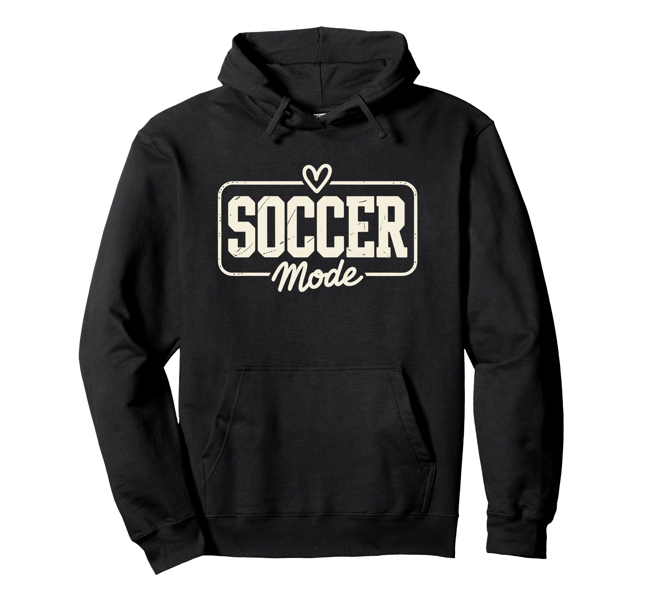Soccer Mode Fun Heart And Field Hoodie - Casual Everyday Wear Unisex