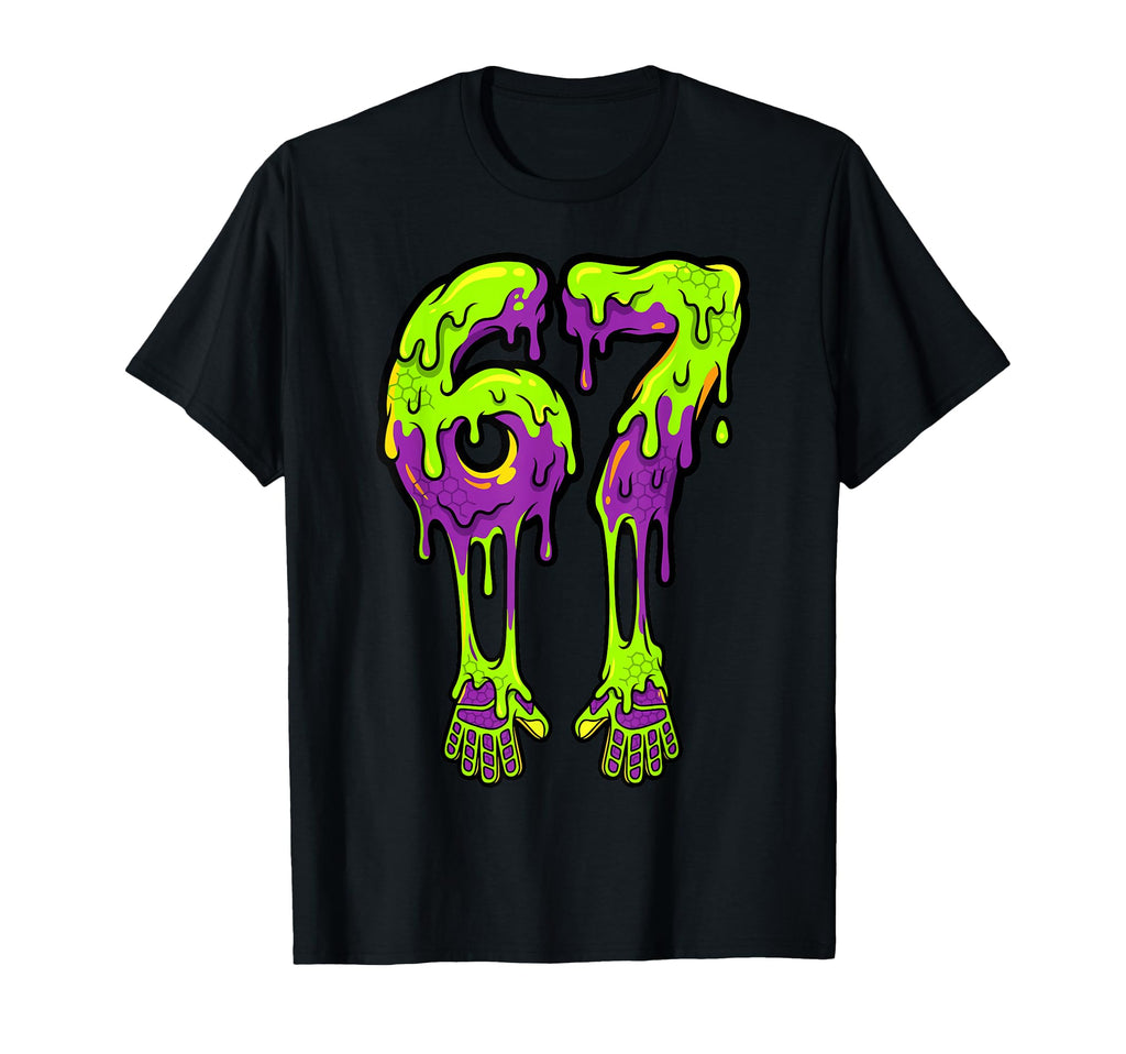 Slime Drip 67 Soccer Goalie Gloves T-Shirt - Trendy Graphic for Adults