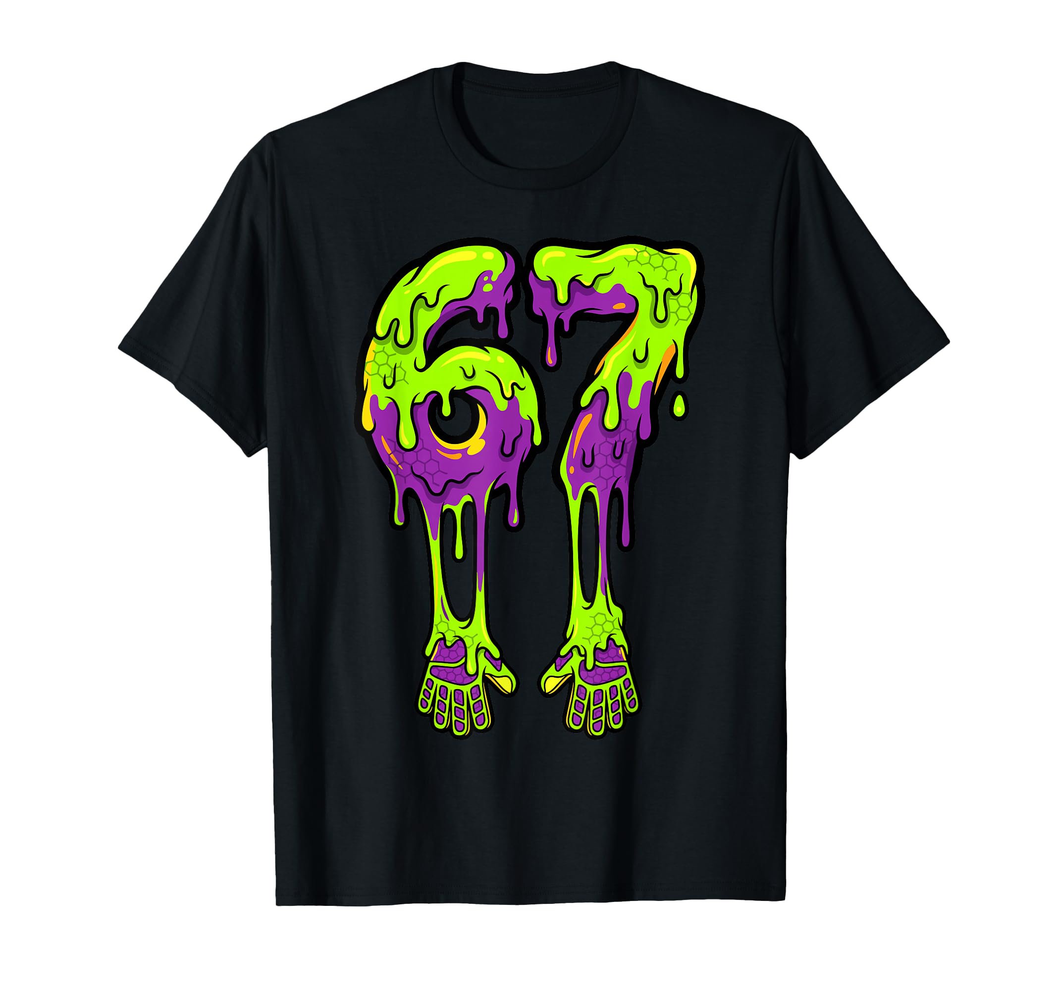 Slime Drip 67 Soccer Goalie Gloves T-Shirt - Trendy Graphic for Adults