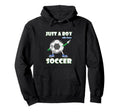 Just Who Loves Soccer Football Hoodie - Trendy Graphic Unisex