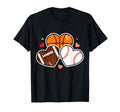 Heart Football Basketball Soccer Valentine T-Shirt - Unique Graphic Unisex