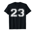 Number 23 Distressed Twentythree Sport T-Shirt - Trendy Graphic for Adults