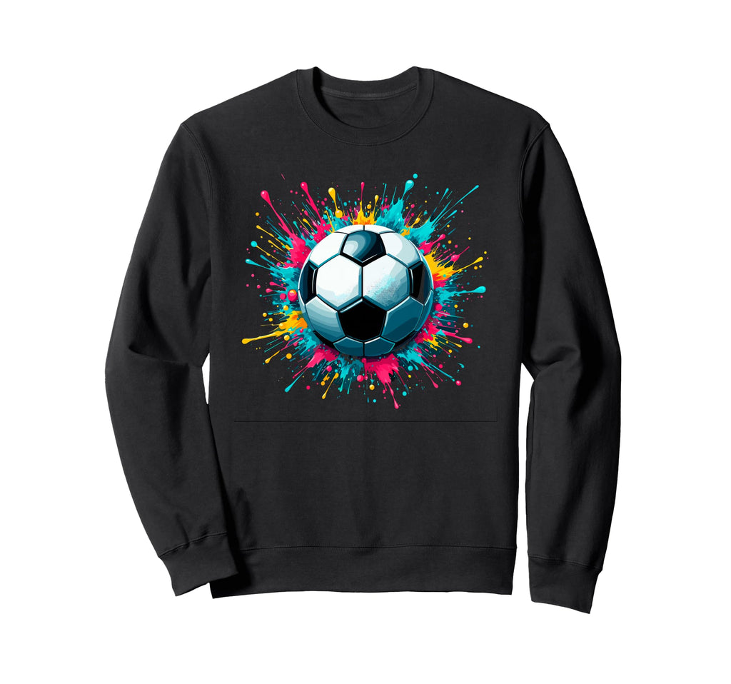 Colorful Splash Art Soccer Sweatshirt - Streetwear Style Men Women