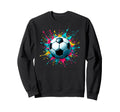 Colorful Splash Art Soccer Sweatshirt - Streetwear Style Men Women