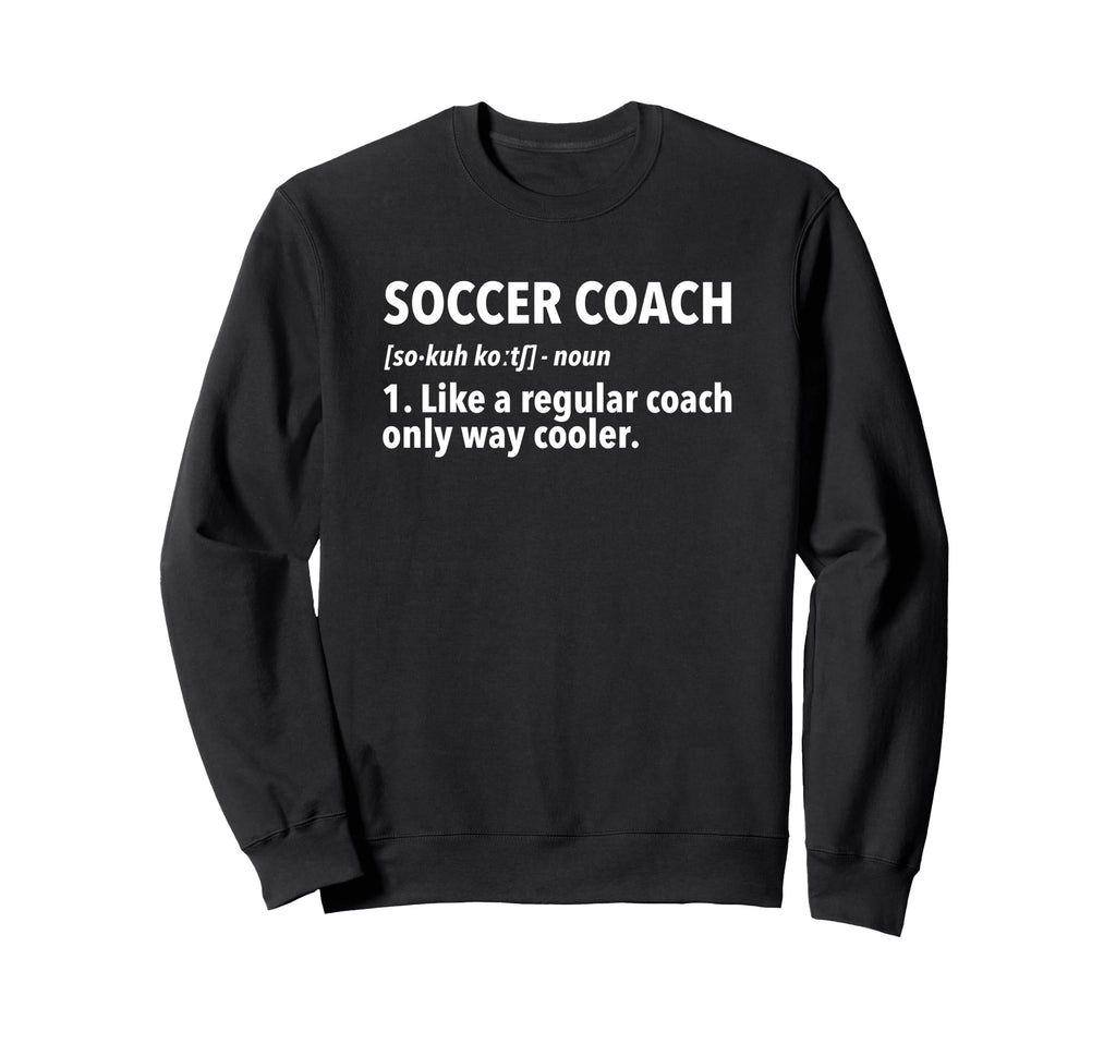 Soccer Coach Definition Sweatshirt - Minimalist Print for Adults