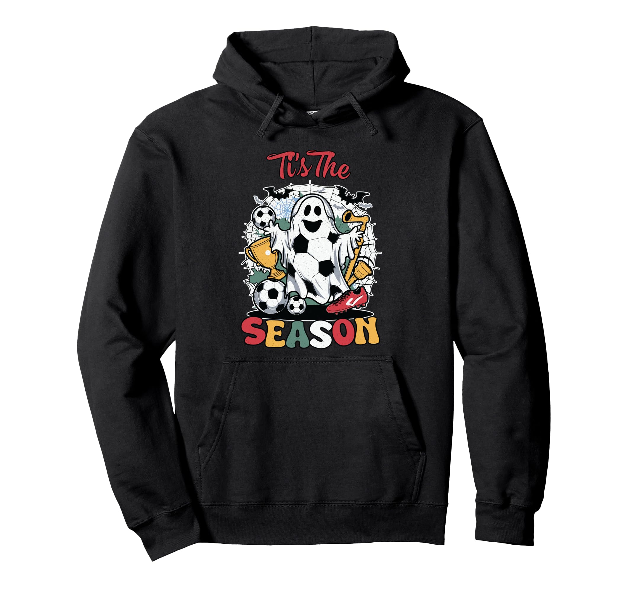 Tis Season Soccer Ghost Funny Halloween Hoodie - Custom Art Print Men Women