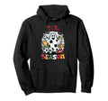 Tis Season Soccer Ghost Funny Halloween Hoodie - Novelty Apparel for Adults