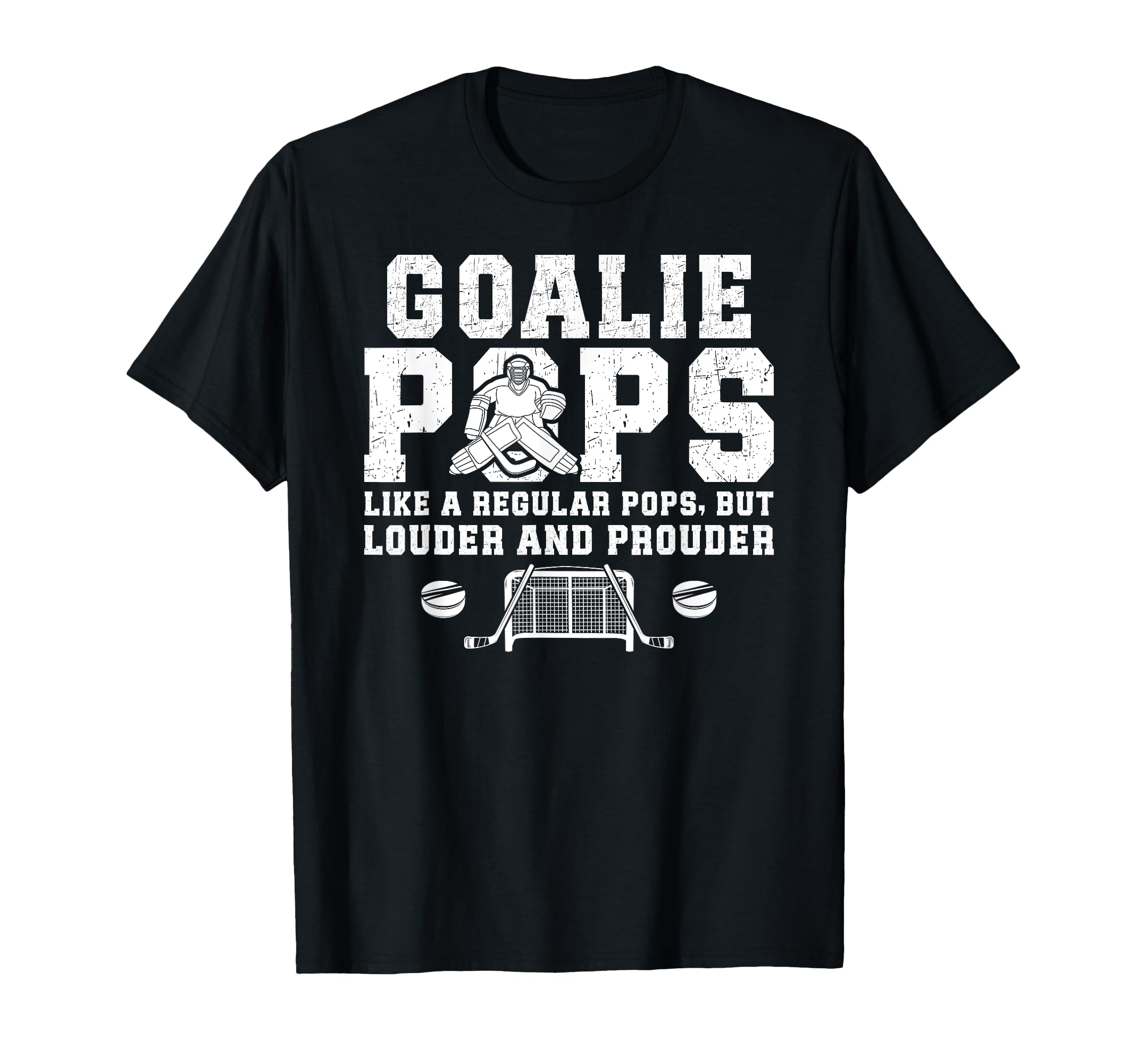 Hockey Goalie Pops Ice Hockey Keeper T-Shirt - Fun Novelty Design Unisex