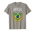 Brazil Soccer Jersey 2018 Distressed T-Shirt - Graphic Print for Adults