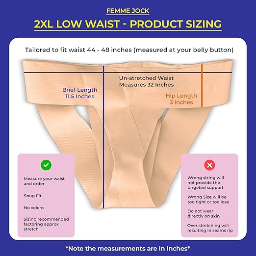 Women's Pelvic Support Belt ― Uterus Girdle for Prolapsed Bladder | Postpartum Recovery | Pain Relief | Low Waist - BEACH SAND - XX-Large