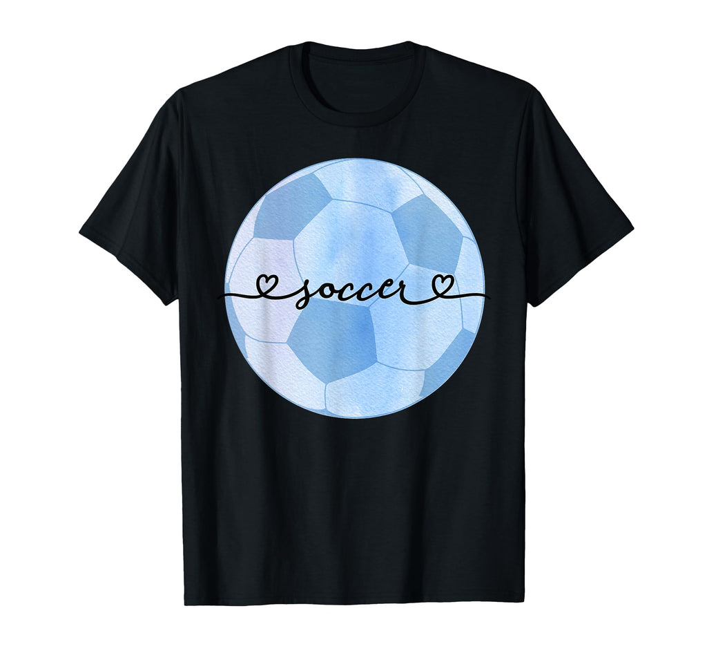 I Love Soccer Light Blue Pastel Tie Dye T-Shirt - Unique Graphic Unisex