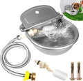 Automatic Water Dispenser for Dogs, Auto Dog Waterer for Outdoor, Stainless Steel Water Bowl Dispenser for Livestock Waterer,Chicken Water System, Dog Water Bowl Fit 3/4'' GHT Faucet