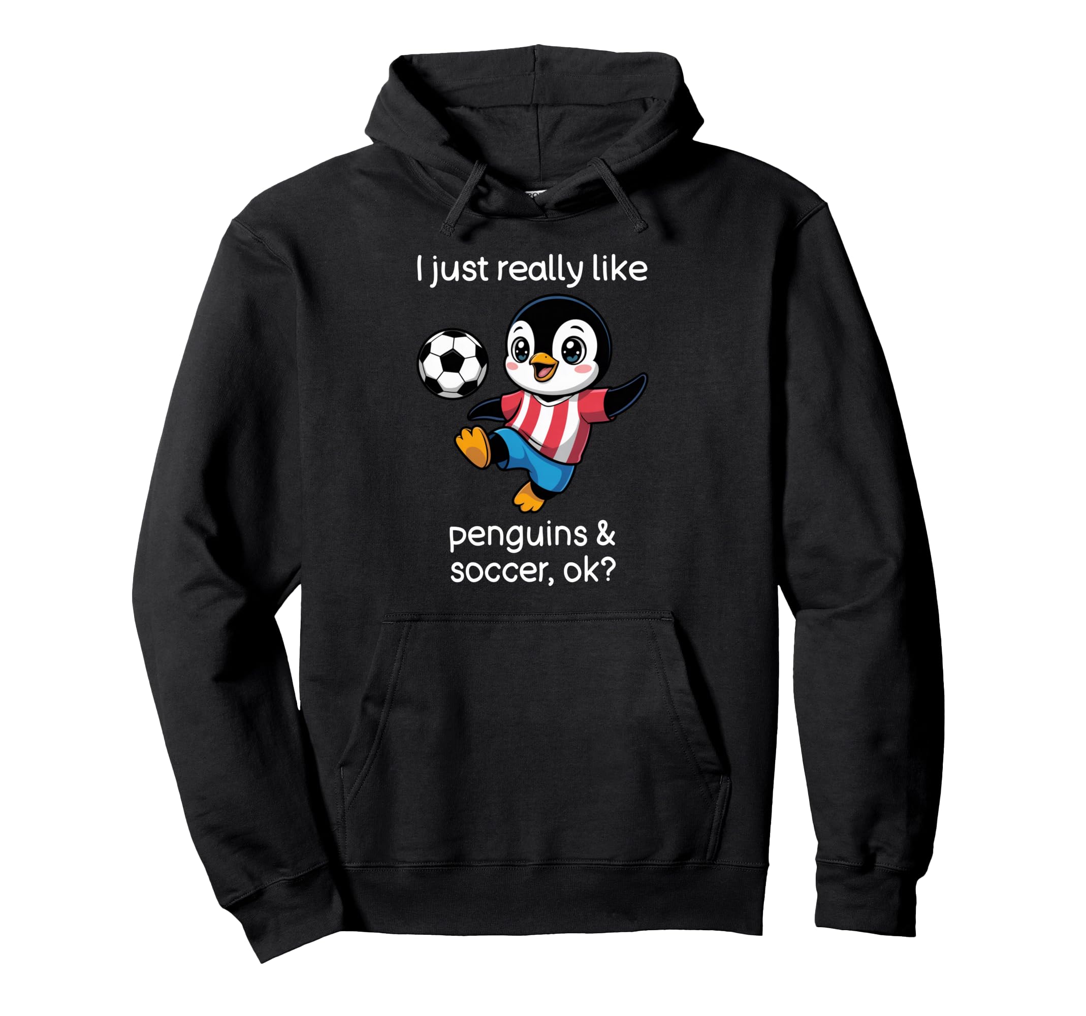 Funny Soccer Penguin Soccer And Penguins Hoodie - Unique Graphic for Adults