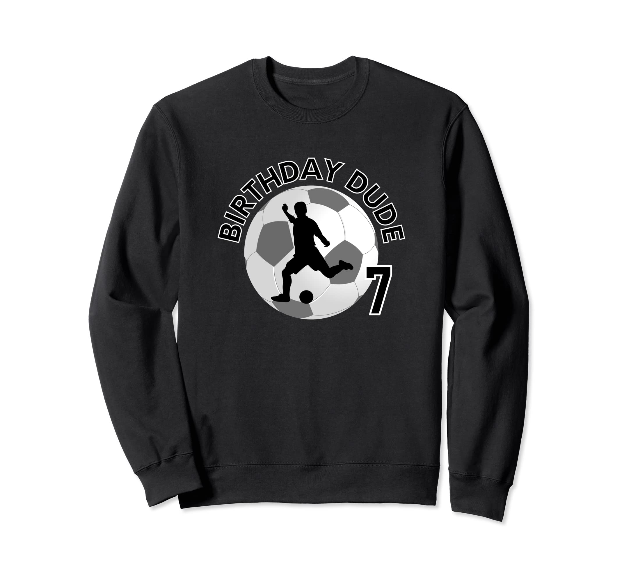 7 Year Old 7Th Birthday Dude Soccer Sweatshirt - Unique Graphic Unisex