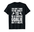 Soccer Goalie Ball Net Soccer T-Shirt - Minimalist Print Unisex
