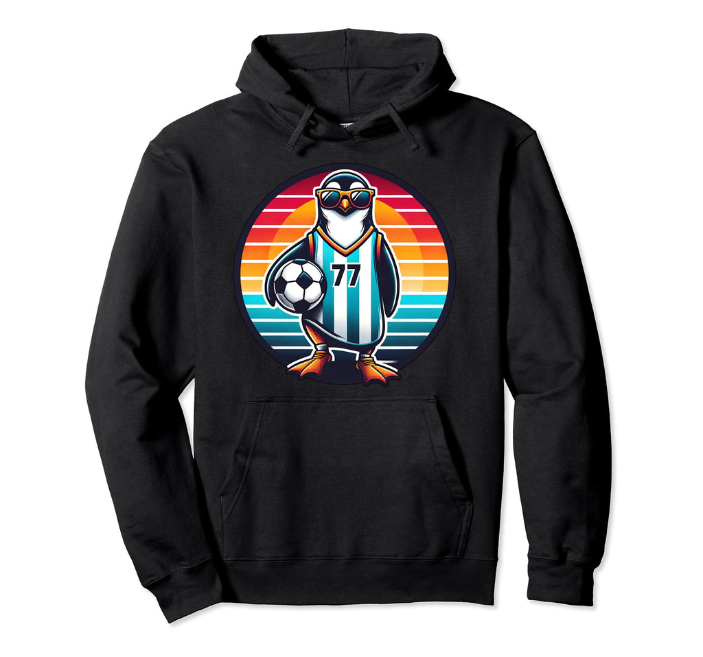 Funny Penguin Soccer Champion Bird Hoodie - Custom Art Print Men Women
