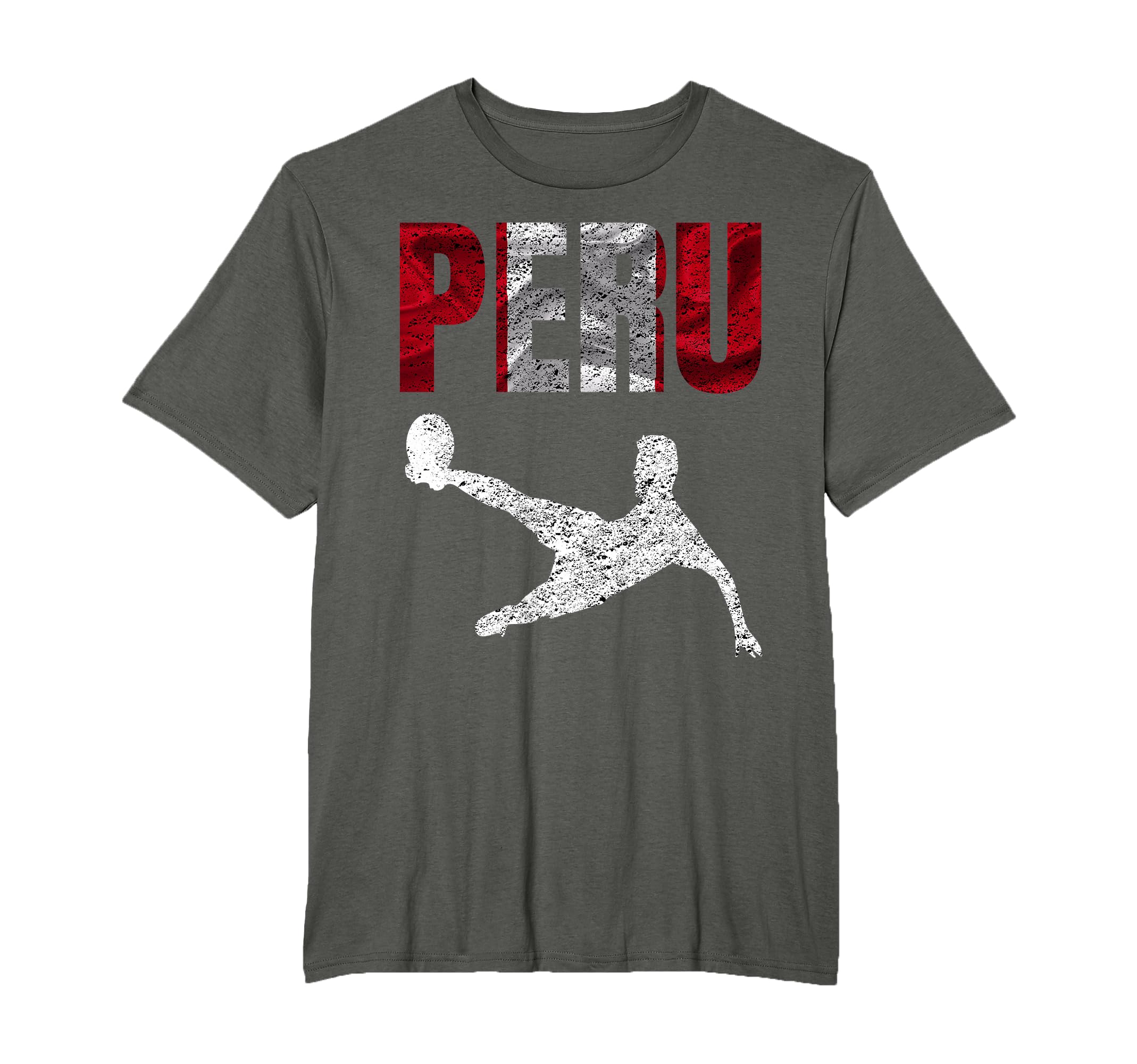 Peru Flag Peruvian Pride Soccer T-Shirt - Casual Everyday Wear for Adults