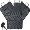 Waterproof Dog Car Seat Cover for Back Seat - Durable, Scratch Proof Pet Hammock with Nonslip Design & Storage Pockets, Fits Cars, SUVs, Trucks- S, Black