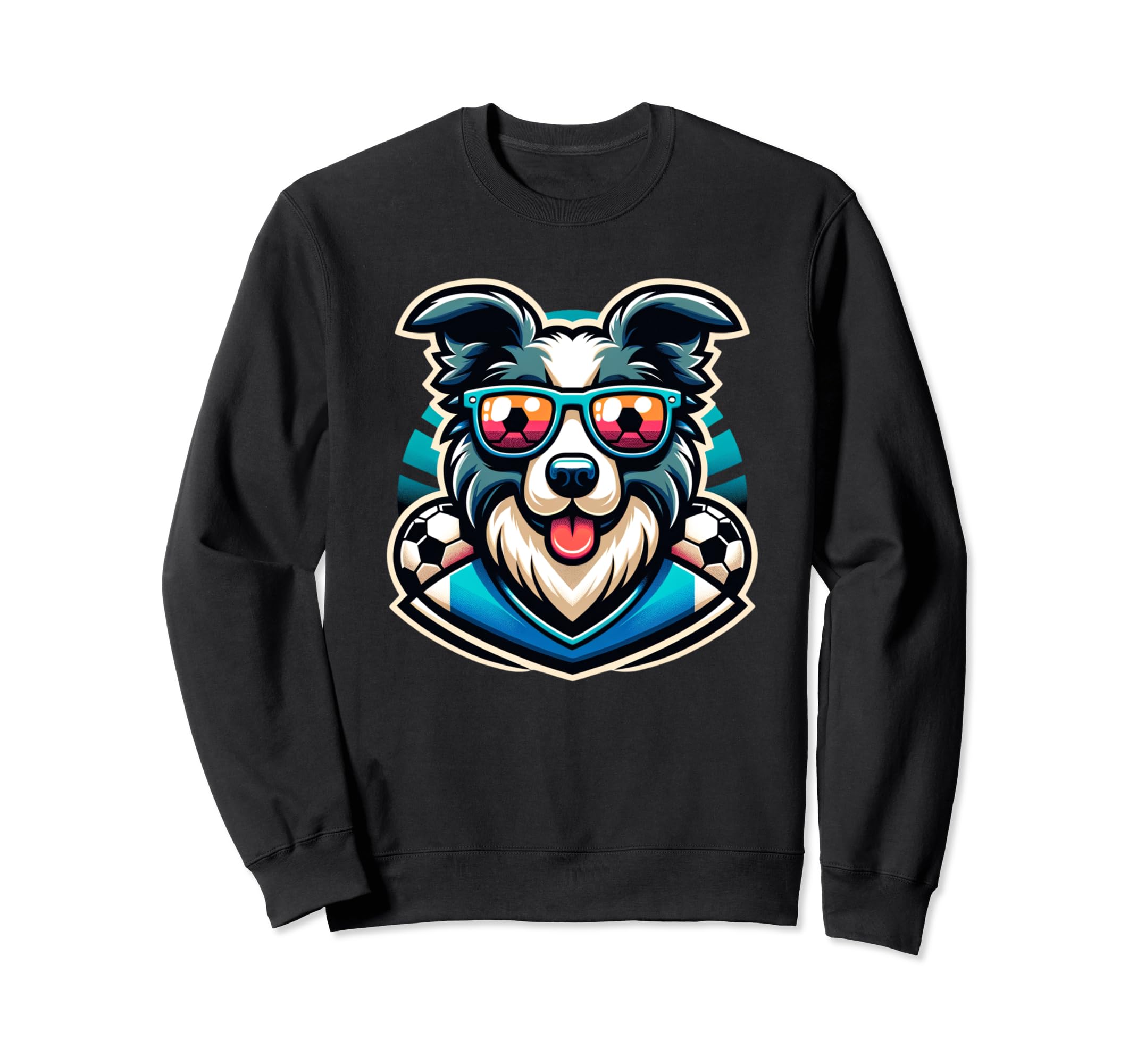 Border Collie Dog Soccer Sweatshirt - Casual Everyday Wear Men Women