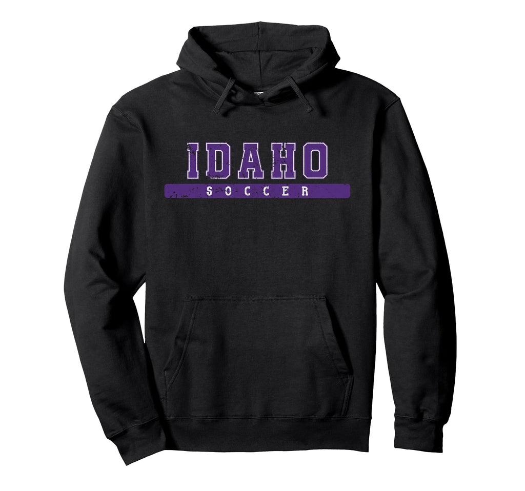 Idaho Soccer Purple Text Hoodie - Graphic Print Men Women