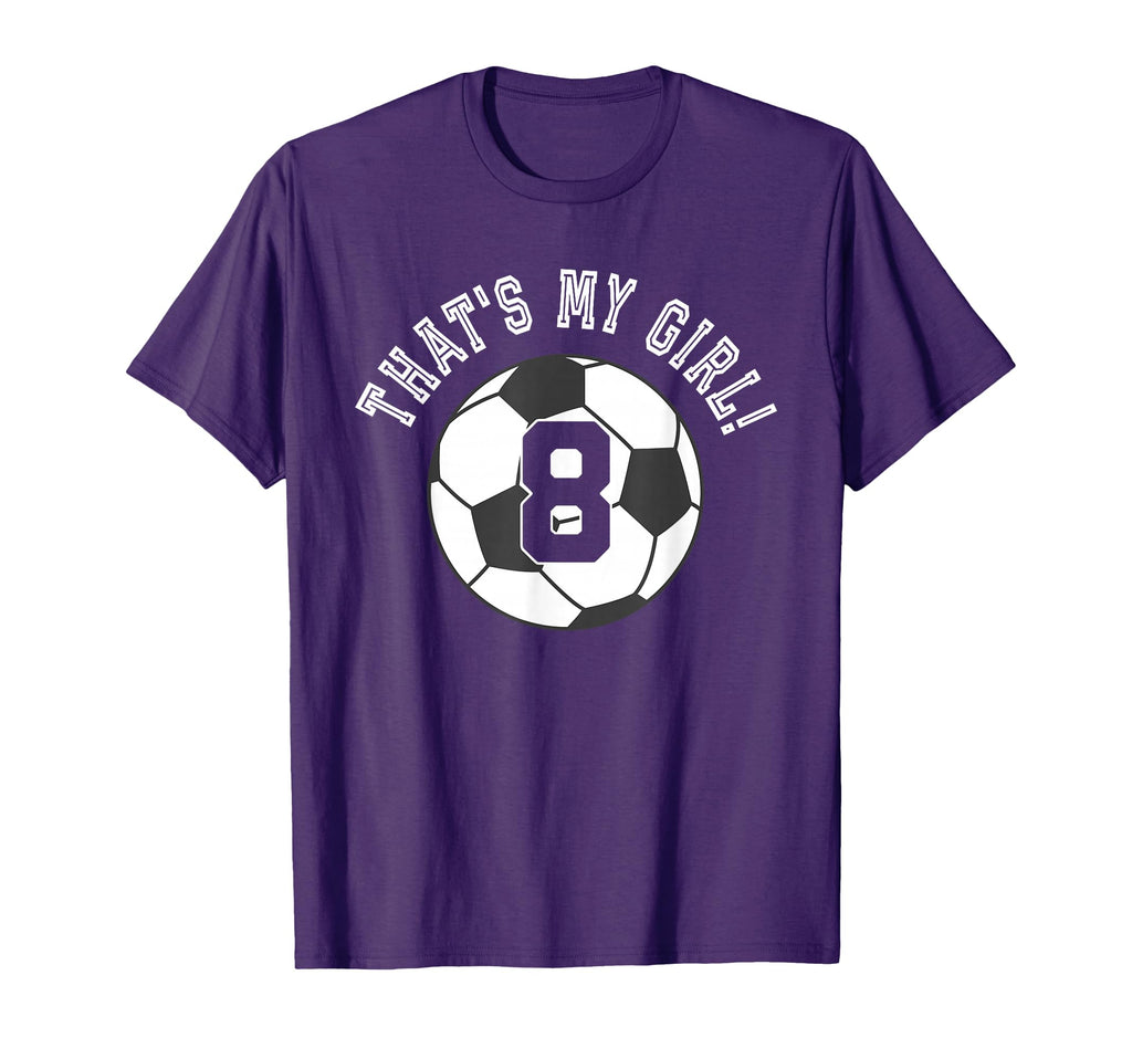 Thats My 8 Soccer Ball Player T-Shirt - Casual Everyday Wear for Adults