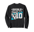 Double Digits 10Th Birthday Sweatshirt - Minimalist Print for Adults