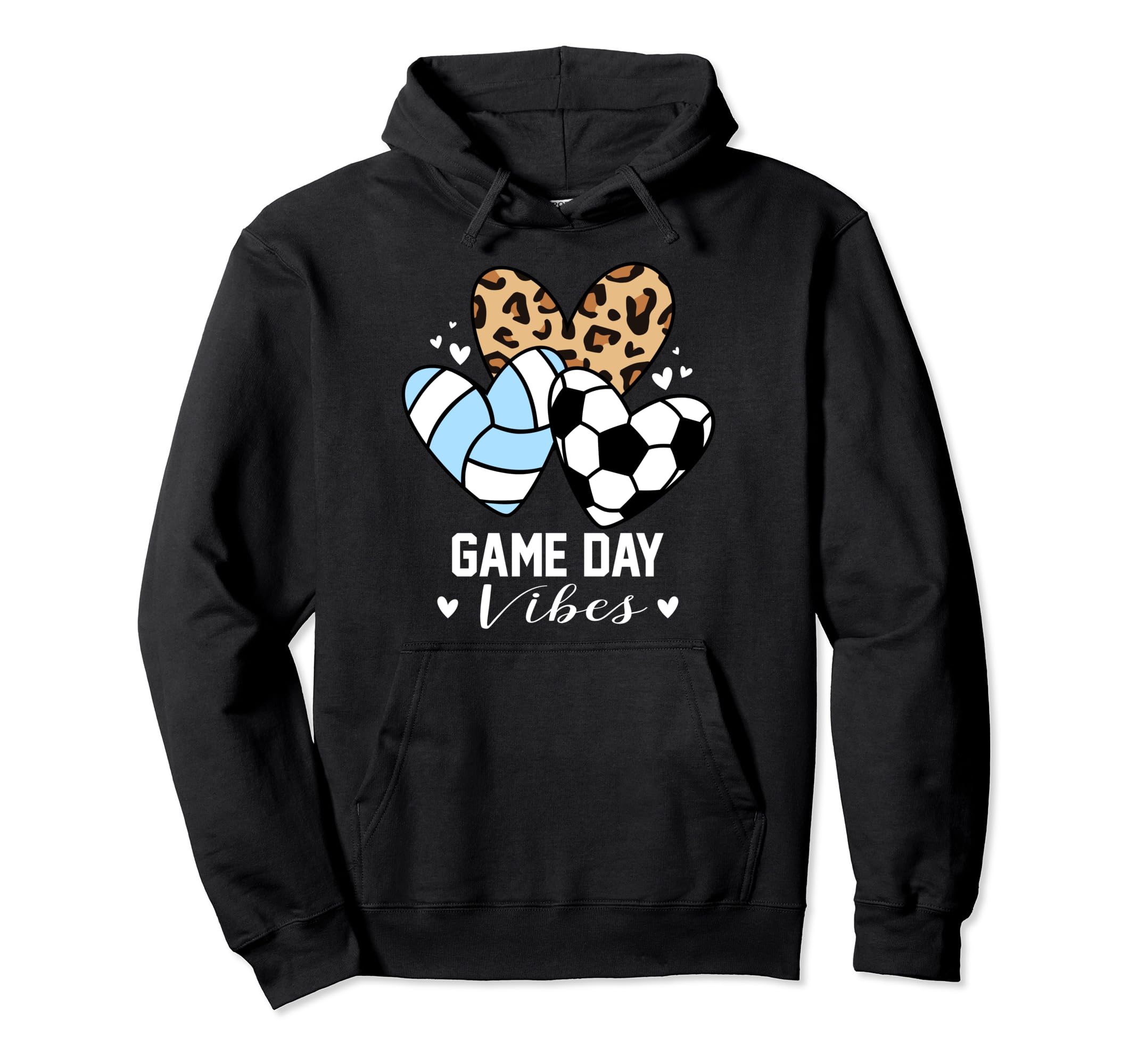 Game Day Vibes Funny Soccer Volleyball Hoodie - Aesthetic Graphic Unisex
