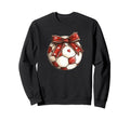 Soccer Ball Coquette Bow Sweatshirt - Aesthetic Graphic Men Women