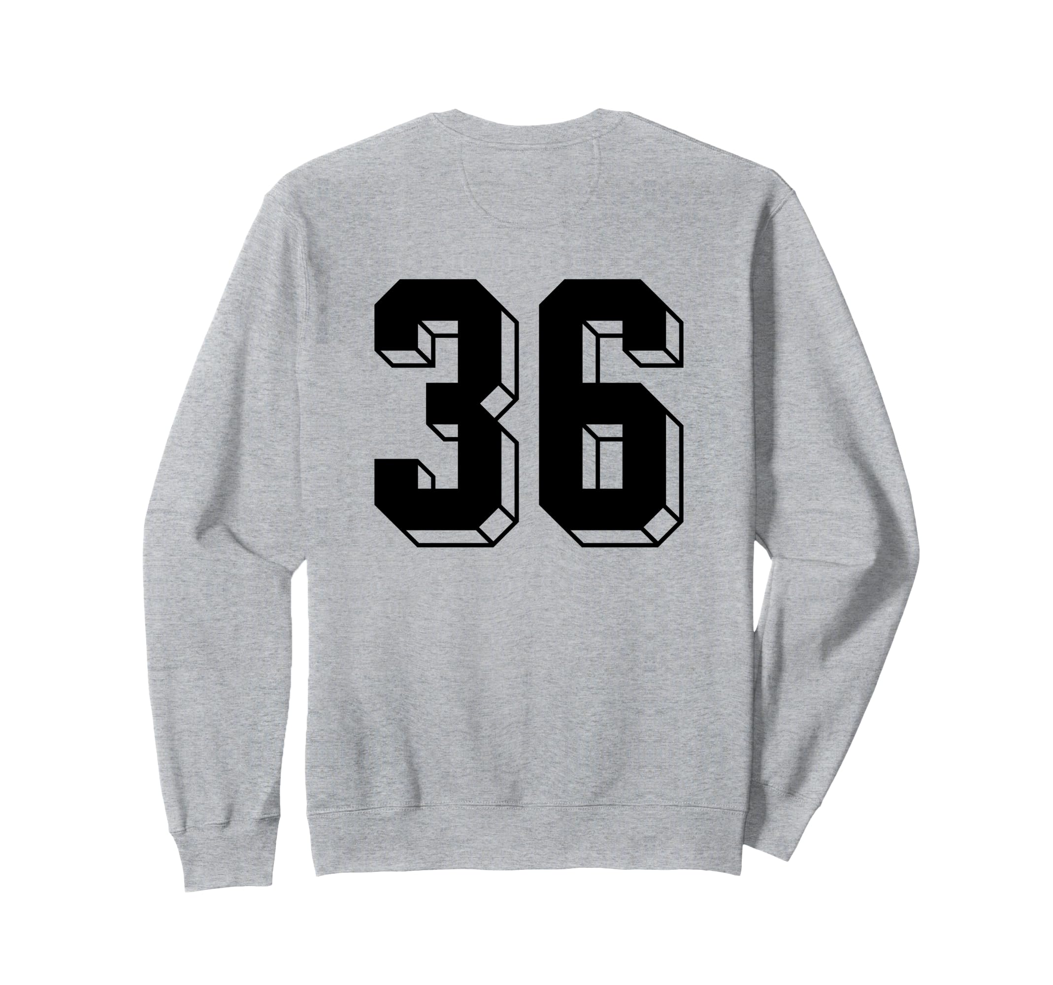 Number 36 Backside 80S 90S Team Sweatshirt - Fun Novelty Design Unisex
