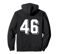 Number 46 Backside 80S 90S Team Jersey Hoodie - Novelty Apparel for Adults