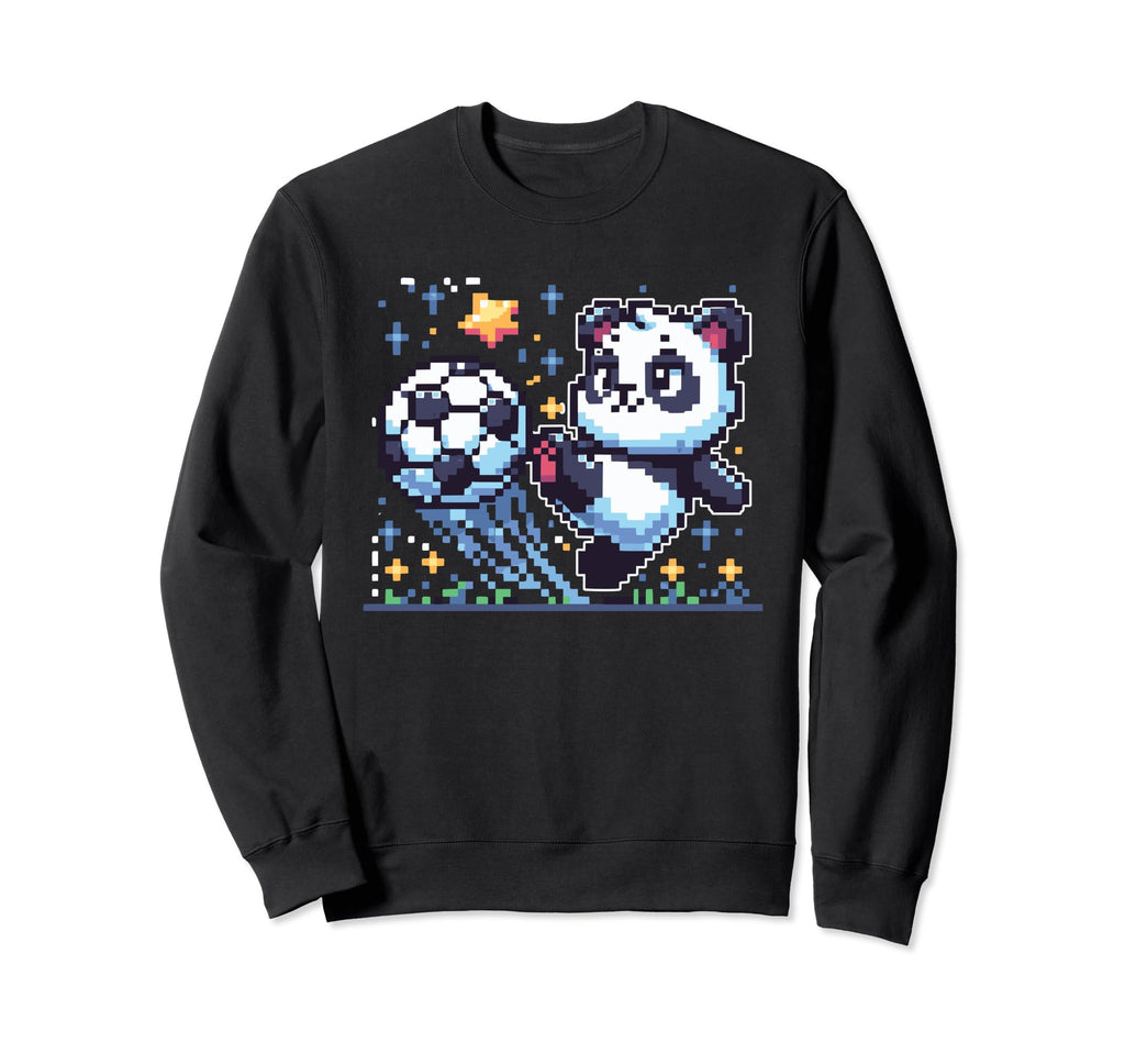Soccer Player Panda Kicking Soccer Sweatshirt - Streetwear Style Men Women
