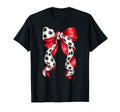Soccer Coquette Bow Kick Dang Ball Happy T-Shirt - Novelty Apparel Unisex