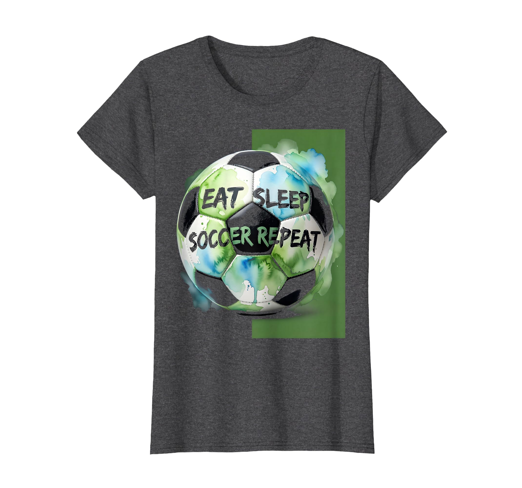 Eat Sleep Soccer Repeat Soccer Ball T-Shirt - Trendy Graphic Unisex