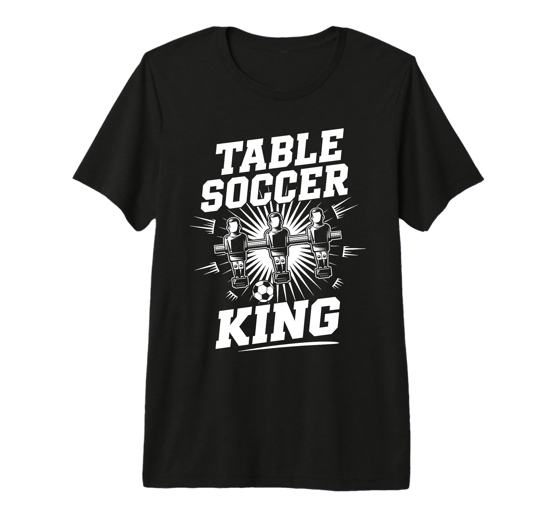 Table Soccer King Foosball T-Shirt - Minimalist Print Men Women