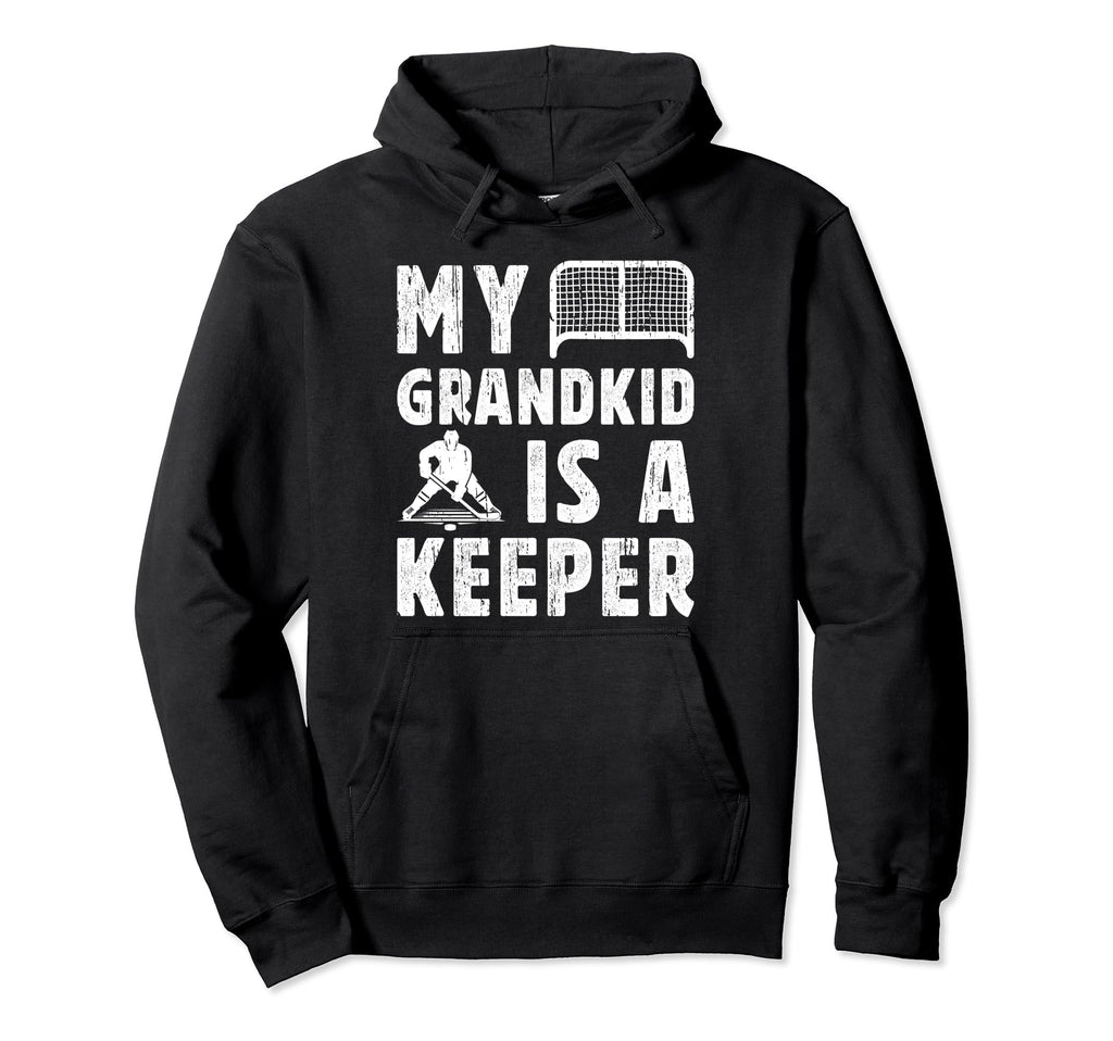 Proud Hockey Goalkeeper Grandpa Hoodie - Minimalist Print for Adults